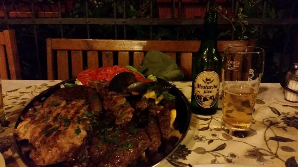 Guía de Mostar Cena típica