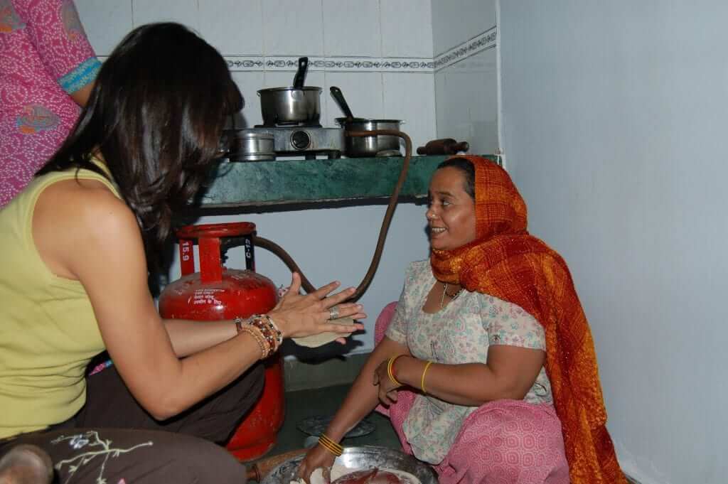 Chapatis Cocinando en India